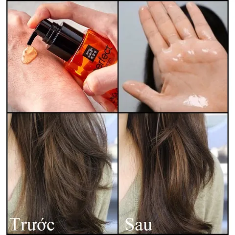 Tinh Chất Dưỡng Tóc Mise en scène Perfect Serum Golden Morocco Argan Oil - 80ml - Vàng.