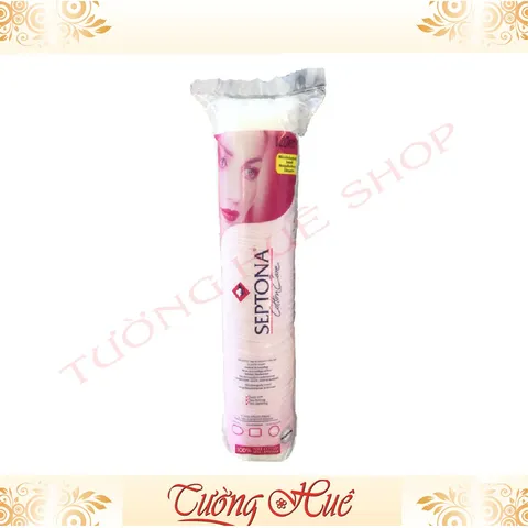 Bộ 2 Bông Tẩy Trang SEPTONA Cotton Care 120 Round Pads - 120 Miếng x 2.
