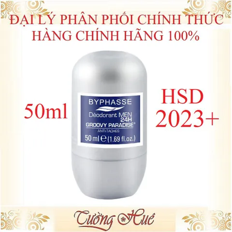 Lăn Khử Mùi Nam Byphasse Deodorant Men 24H GROOVY PARADISE - 50ml.