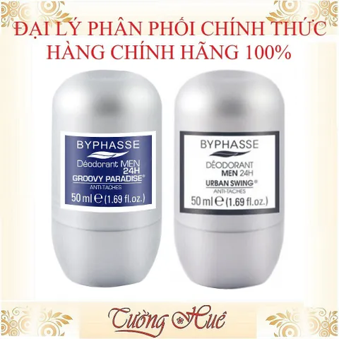 Lăn Khử Mùi Nam Byphasse Deodorant Men 24H GROOVY PARADISE - 50ml.
