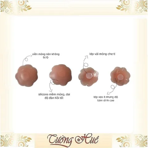Dán Ngực Silicone Pad Nipple - Thiết Kế Gợi Cảm Freesize Màu Nude Cho Nữ - Tự Tin Mặc Bất Cứ Áo Váy Sexy