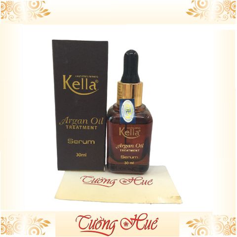 Serum Kella Dưỡng Tóc Argan Oil 30ml - Phục Hồi Tóc Hư Tổn, Kích Thích Mọc Tóc, Dưỡng Tóc Bóng Mượt tự Nhiên, Phù Hợp Mọi Loại Tóc