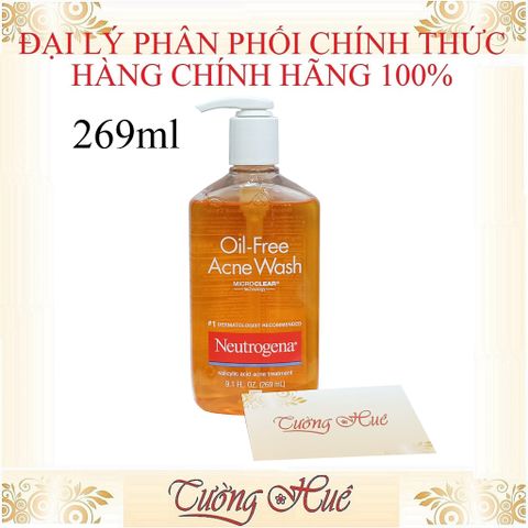 Sữa Rửa Mặt Dành Cho Da Mụn Neutrogena Oil - Free Acne Wash MicroClear - 269ml