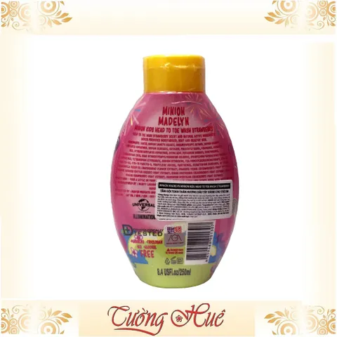 Tắm gội Thái Lan cho trẻ Minion Madelyn Head To Toe Wash Strawberry - Hương Dâu - 250ml