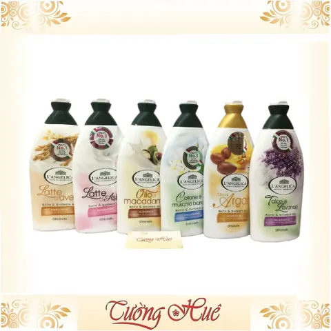 Gel tắm phục hồi da L'Angelica Olio di Macadamia Nutriente Bath & Shower Gel - Dầu Mắc ca - 500ml