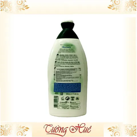 Gel tắm mềm mượt da L'Angelica Cotone e Muschio Bianco Vellutante Bath & Shower Gel - Bông và Xạ hương trắng - 500ml