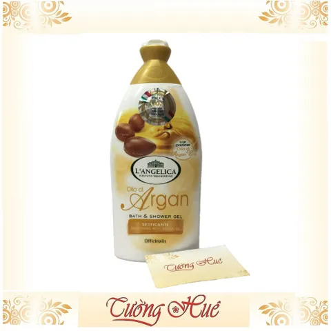 Gel tắm dưỡng ẩm L'Angelica Olio di Argan Setificante Bath & Shower Gel - Dầu Argan - 500ml