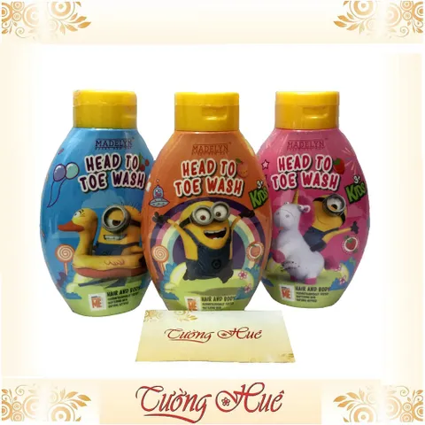 Tắm gội Thái Lan cho trẻ Minion Madelyn Head To Toe Wash Peach - Hương đào - 250ml