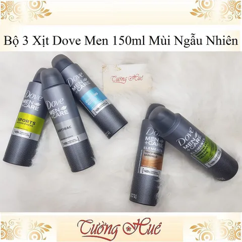 Bộ 3 Xịt Khử Mùi Nam Dove Men +Care Antitranspirante Aerosol - 150ml x3 ( Mùi Ngẫu Nhiên )