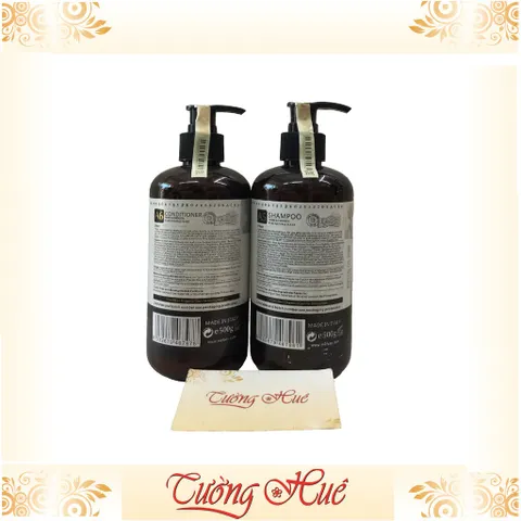 Bộ gội xả Ý Mefaso Argan Oil Collagen Sleek & Smooth Shampoo + Conditioner - 500g