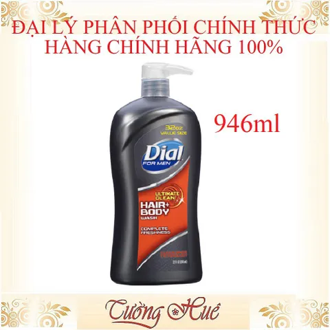 Tắm Gội Nam DIAL For Men Ultimate Clean Hair & Body Wash - 946ml.