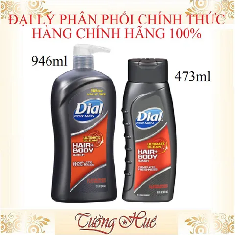 Tắm Gội Nam DIAL For Men Ultimate Clean Hair & Body Wash - 946ml.