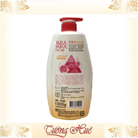 Sữa tắm Hoa Hồng Sara Sara Đài Loan Rose Body Cleanser - 1000g - Hồng