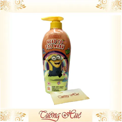 Tắm gội Thái Lan cho trẻ Minion Madelyn Head To Toe Wash Peach - Hương đào - 500ml