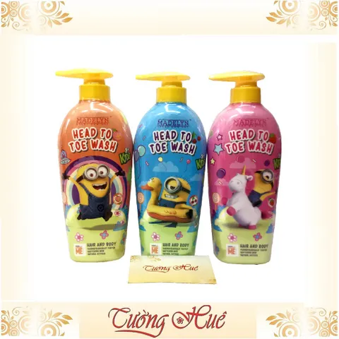 Tắm gội Thái Lan cho trẻ Minion Madelyn Head To Toe Wash Peach - Hương đào - 500ml