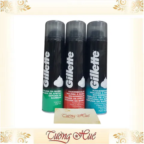 Bọt cạo râu Gillette hương Bạc Hà - 300ml - Xanh Lá