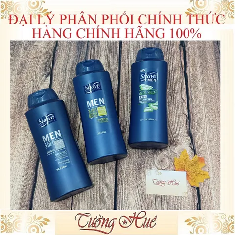 Sữa Tắm Gội Xả Cho Nam Suave Men 3in1 Charcoal - 828ml - Than Hoạt Tính