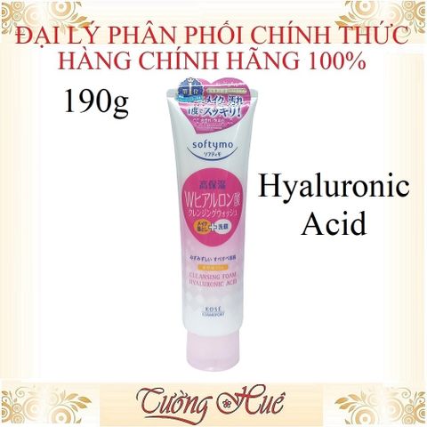 Sữa Rửa Mặt Dưỡng Ẩm Tạo Bọt KOSÉ Hyaluronic Acid Cleansing Foam - 190g