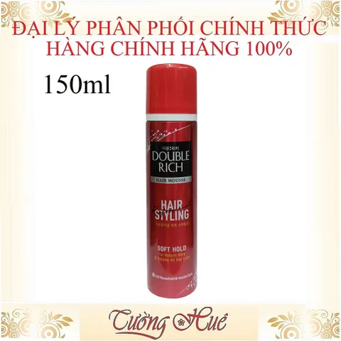 Mousse Tạo Kiểu Tóc Double Rich Hair Mousse Soft Hold - 150ml