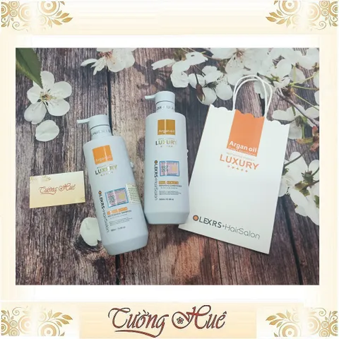 Cặp Gội Xả Phục Hồi Tóc Cao Cấp Olexrs+ HairSalon Luxury Argan Oil Pearl Essence Shampoo & Conditioner (Luxury) - 500ml