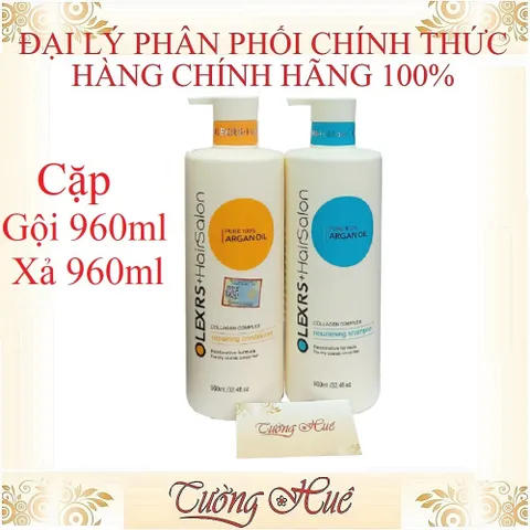 Bộ Gội Xả Olexrs+ HairSalon Pure 100% Argan Oil - 960ml