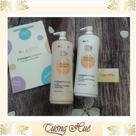 Cặp Gội Xả Phục Hồi Ngăn Rụng Olexrs HairSalon Collagen Complex Shampoo & Conditioner (Cam) - 960ml (