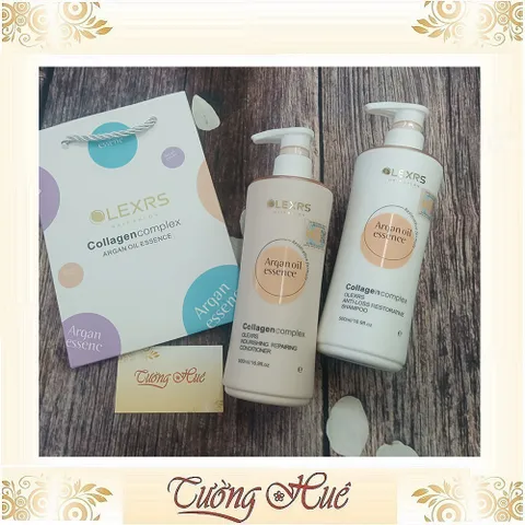 Cặp Gội Xả Olexrs HairSalon Phục Hồi Ngăn Rụng - Collagen Complex Shampoo & Conditioner 500ml cho Tóc Mềm Mượt, Khỏe Đẹp