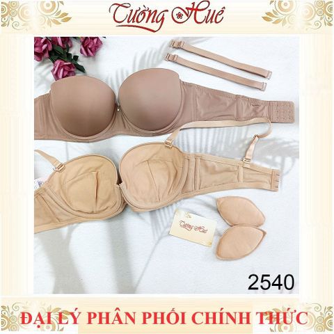 Áo lót nữ Bon Bon BV2540 - Cúp ngang, mút dày 3cm, có đệm tháo rời, dây lưng điều chỉnh, màu sắc đa dạng - Sự lựa chọn hoàn hảo cho phái đẹp