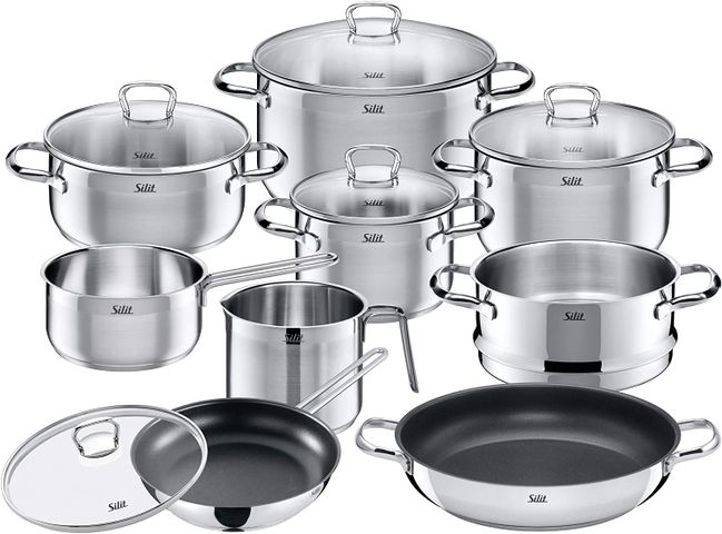 Bộ Nồi Inox Silit Toskana 10 Món - Chất Liệu An Toàn, Chịu Nhiệt Tốt, Dùng Cho Mọi Loại Bếp, Nhập Khẩu Đức