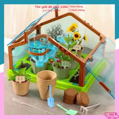Bộ Đồ Chơi Trồng Cây Trong Nhà Kính Mini - Giáo Dục Khoa Học Cho Bé - Khám Phá Thiên Nhiên và Kỹ Năng Sống