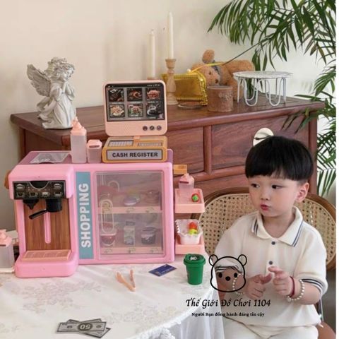 Quầy Bán Hàng Thông Minh 2 Mặt Cho Bé - Đồ Chơi Nấu Ăn 62 Chi Tiết Có Màn Hình Cảm Ứng, Âm Thanh, Ánh Sáng - Giáo Dục Sáng Tạo
