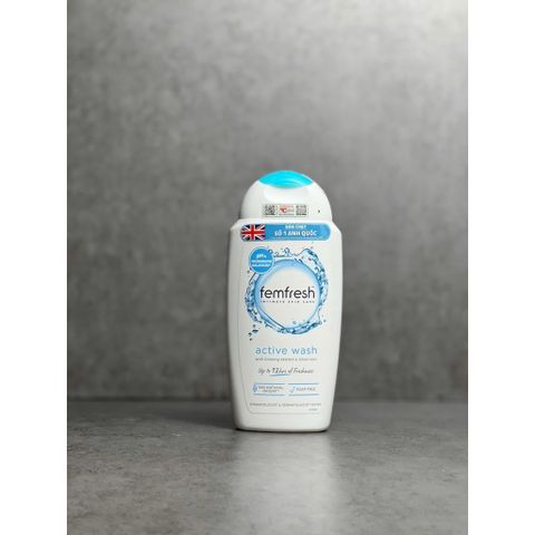 Dung dịch vệ sinh phụ nữ Femfresh Active Wash 250ml - Hàng Anh nhập khẩu chính ngạch, tươi mát và an toàn hàng ngày