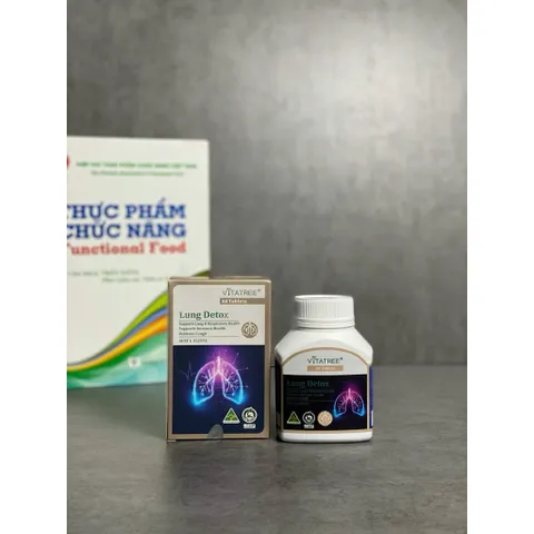 Viên uống bổ phổi Vitatree Lung Detox - Hỗ trợ thải độc và tăng cường miễn dịch cho hệ hô hấp - 60 viên nhập khẩu chính ngạch từ Úc