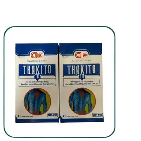 Viên uống Thakito TM - Hỗ trợ giảm đau nhức xương khớp, thần kinh toạ, đau mỏi vai gáy và lưng, sản phẩm tự nhiên từ Dược phẩm Trang Minh