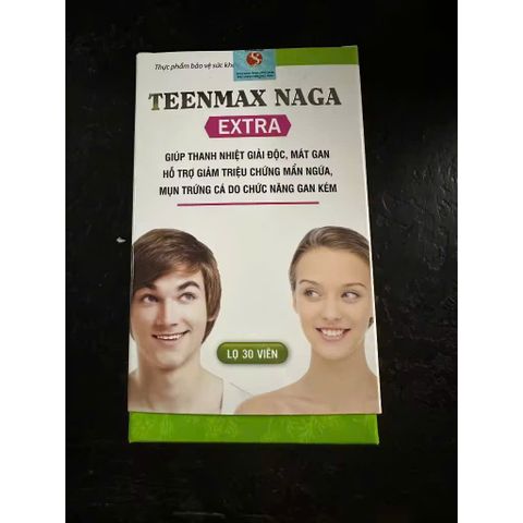 Viên Uống Thanh Nhiệt Teenmax Naga Extra - Giảm Mụn Trứng Cá, Hỗ Trợ Mát Gan, Giải Độc, 30 Viên Sản Phẩm Chức Năng