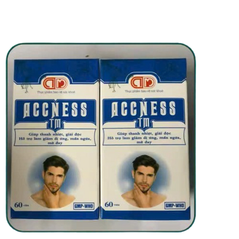 Viên uống ACCNESS TM - Giúp thanh nhiệt, giải độc, giảm dị ứng, mẩn ngứa, mề đay (60 viên) - Sản phẩm hỗ trợ sức khỏe tự nhiên