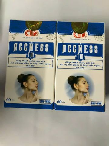 Viên uống ACCNESS TM - Giúp thanh nhiệt, giải độc, giảm dị ứng, mẩn ngứa, mề đay (60 viên) - Sản phẩm hỗ trợ sức khỏe tự nhiên
