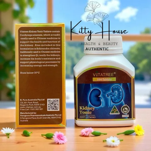 Viên Uống Hỗ Trợ Thận Vitatree Kidney Tonic 100 Viên - Bổ Thận, Tăng Cường Chức Năng Thận Hàng Nhập Khẩu Úc