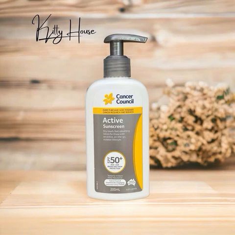 Kem Chống Nắng Năng Động Cancer Council Active SPF 50+/PA++++ 200ml - Bảo Vệ Da Tuyệt Đối Cho Hoạt Động Ngoài Trời