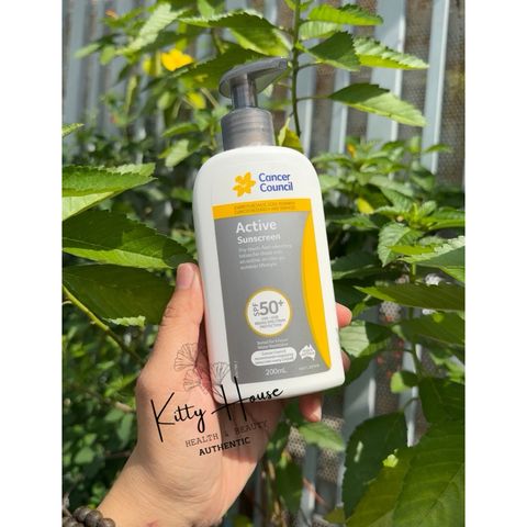 Kem Chống Nắng Năng Động Cancer Council Active SPF 50+/PA++++ 200ml - Bảo Vệ Da Tuyệt Đối Cho Hoạt Động Ngoài Trời