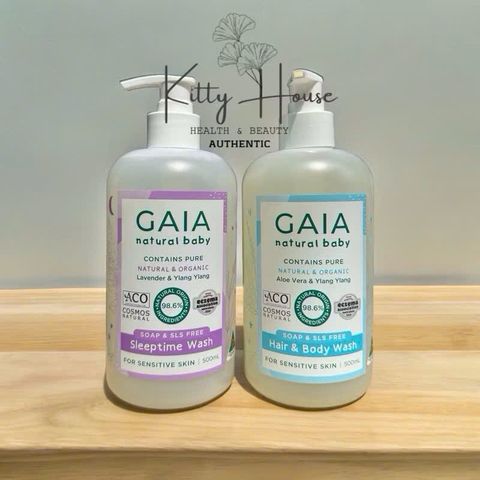 Sữa Tắm Gội Cho Bé Gaia Nature Baby 500ml - Hữu Cơ, Không Cay Mắt, Chiết Xuất Lô Hội & Oải Hương, Phù Hợp Với Da Nhạy Cảm