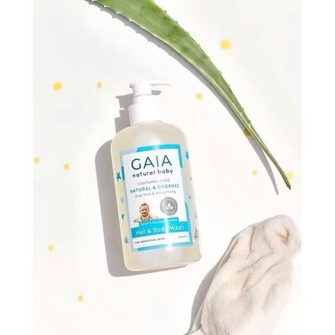 Sữa Tắm Gội Cho Bé Gaia Nature Baby 500ml - Hữu Cơ, Không Cay Mắt, Chiết Xuất Lô Hội & Oải Hương, Phù Hợp Với Da Nhạy Cảm