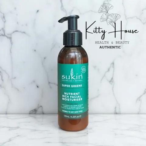 Kem Dưỡng Ẩm Da Sukin Super Greens 125ml - Dưỡng ẩm, Tinh Chất Acai, Goji, Chống Oxy Hóa, Cho Làn Da Săn Chắc, Mịn Màng