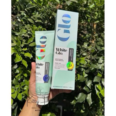Kem Đánh Răng White Glo Professional & Charcoal 205g - Làm Trắng Răng Nhanh Chóng, An Toàn, Hương Bạc Hà Tươi Mát