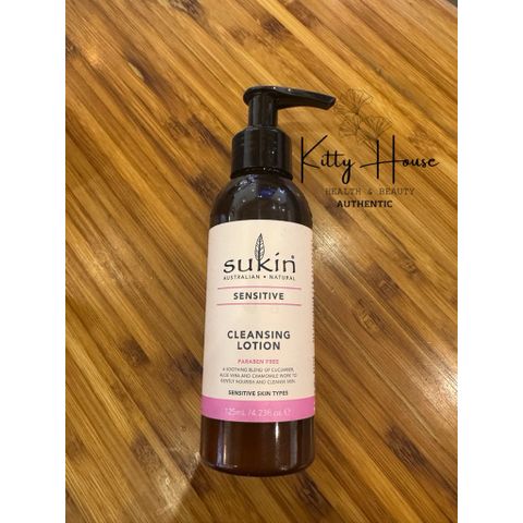 Sữa Rửa Mặt Dành Cho Da Nhạy Cảm Sukin - Chiết Xuất Trà Xanh, Dưa Chuột và Hoa Cúc - 125ml Chăm Sóc Da Mềm Mịn, Khỏe Đẹp