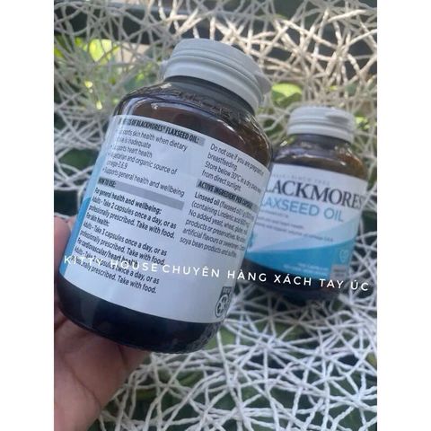 Viên Uống Tinh Dầu Hạt Lanh Blackmores Flaxseed Oil 1000mg - Hỗ Trợ Sức Khỏe Tim Mạch, Làm Đẹp Da, 100 Viên