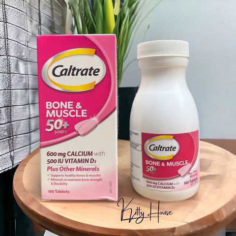 Viên uống bổ sung Canxi&D3 Caltrate Bone & Muscle 50+ - Hỗ trợ xương khớp, ngăn ngừa loãng xương, bổ sung vitamin D3 - Hộp 100 viên chính hãng