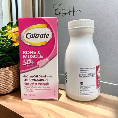 Viên uống bổ sung Canxi&D3 Caltrate Bone & Muscle 50+ - Hỗ trợ xương khớp, ngăn ngừa loãng xương, bổ sung vitamin D3 - Hộp 100 viên chính hãng