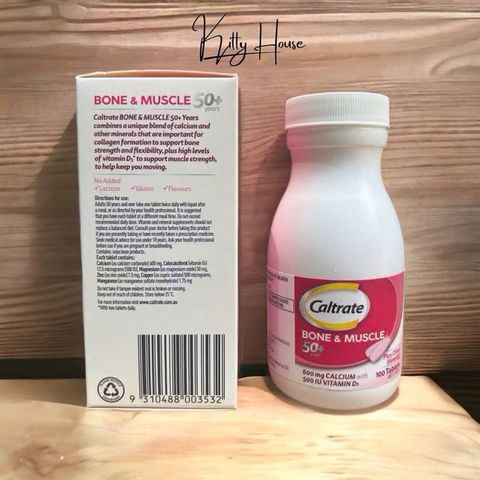 Viên uống bổ sung Canxi&D3 Caltrate Bone & Muscle 50+ - Hỗ trợ xương khớp, ngăn ngừa loãng xương, bổ sung vitamin D3 - Hộp 100 viên chính hãng