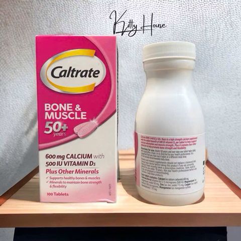 Viên uống bổ sung Canxi&D3 Caltrate Bone & Muscle 50+ - Hỗ trợ xương khớp, ngăn ngừa loãng xương, bổ sung vitamin D3 - Hộp 100 viên chính hãng